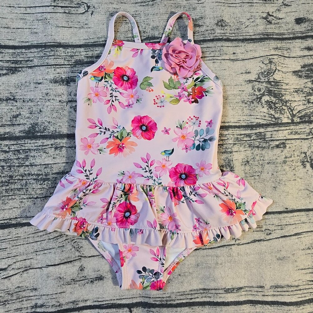 NWOT Little Me One Piece Swimsuit Size 18 Month Girls